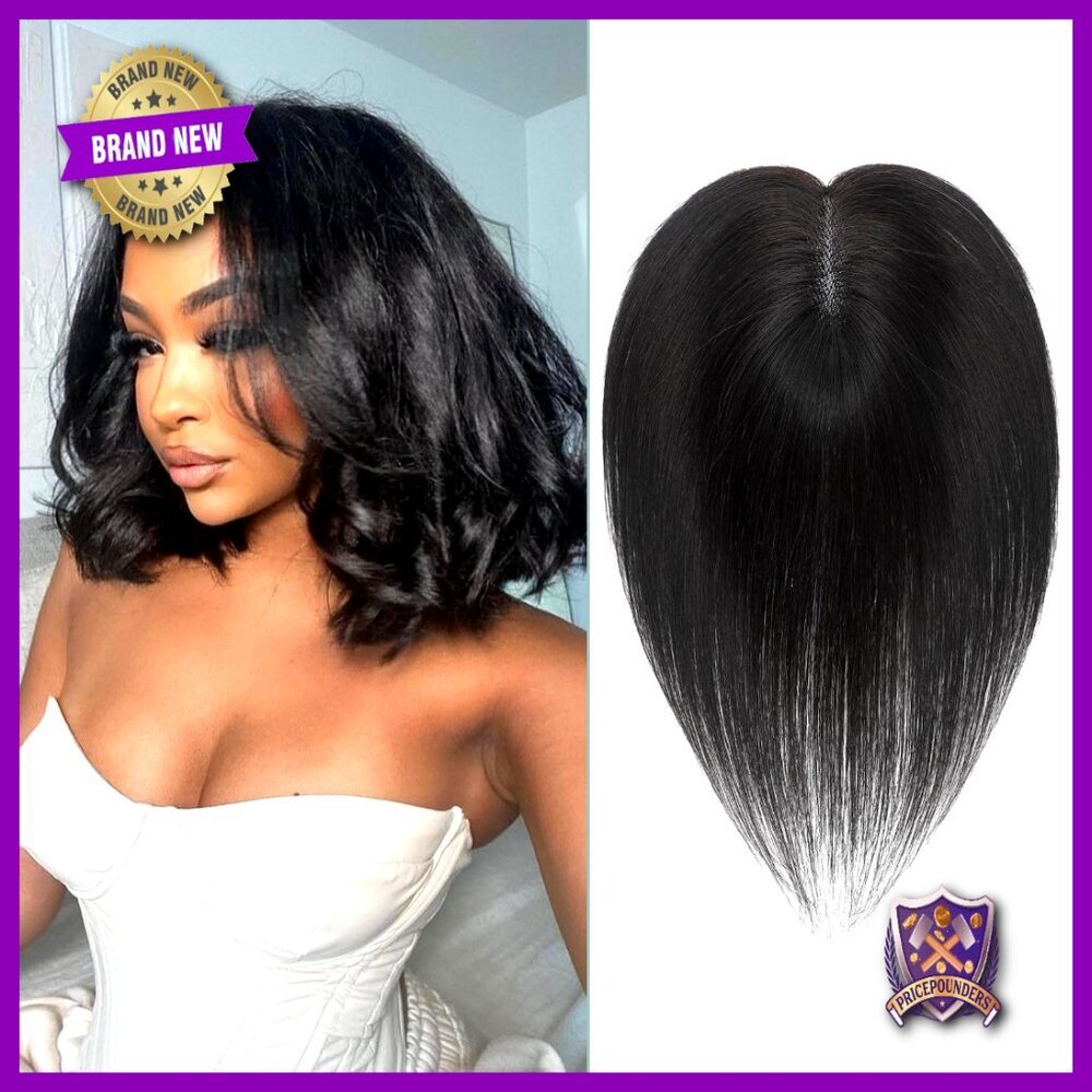 Real Human Hair Topper for Thinning Hair 10 Inch Elegant Natural Coverage